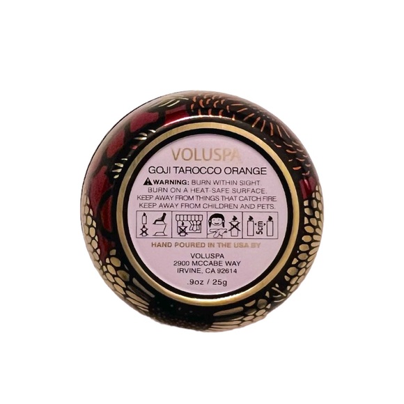 NEW Voluspa Goji Tarocco Orange Mini Candle - Picture 2 of 5